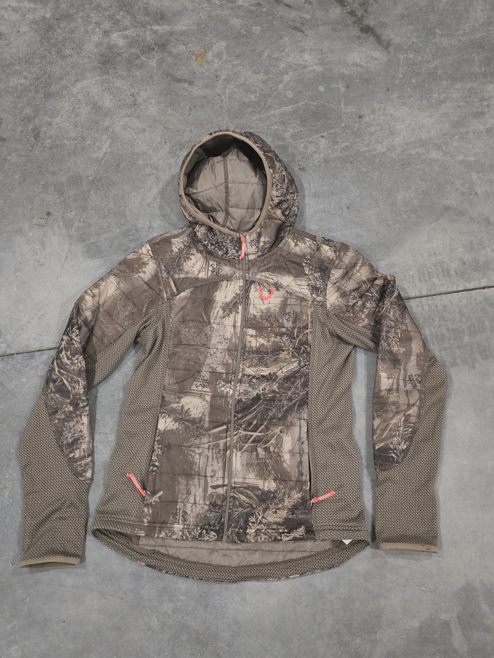 Realtree Women's Hooded Camo Utility Jacket in Taupe/Brown